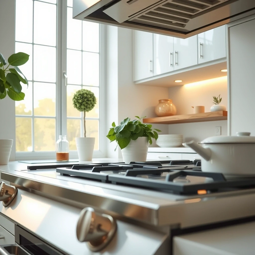 After: Spotless stovetop