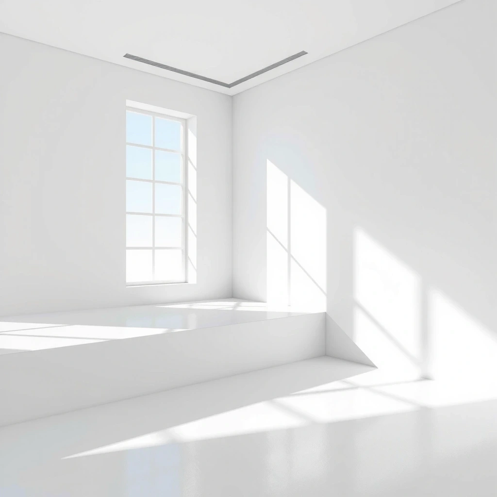 Pristine geometric shapes representing order and cleanliness