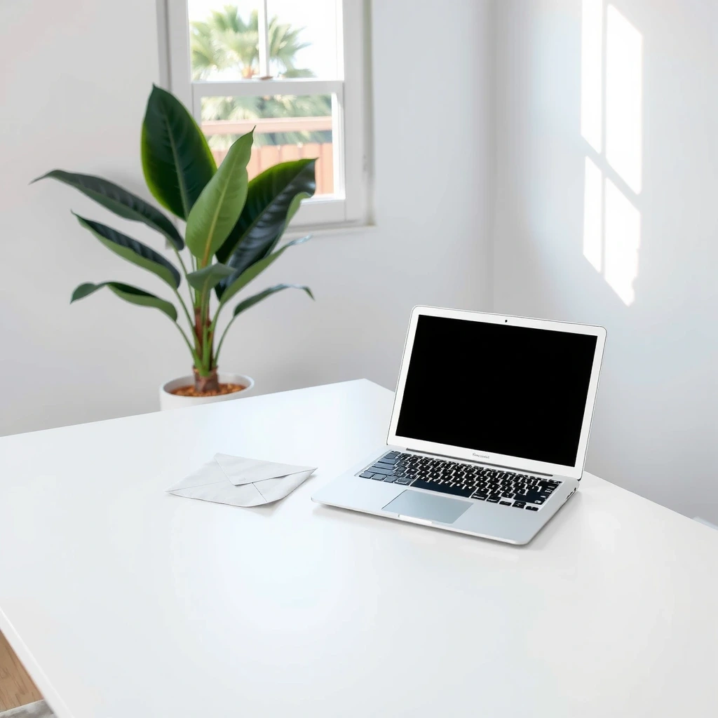 Organized workspace representing secure data