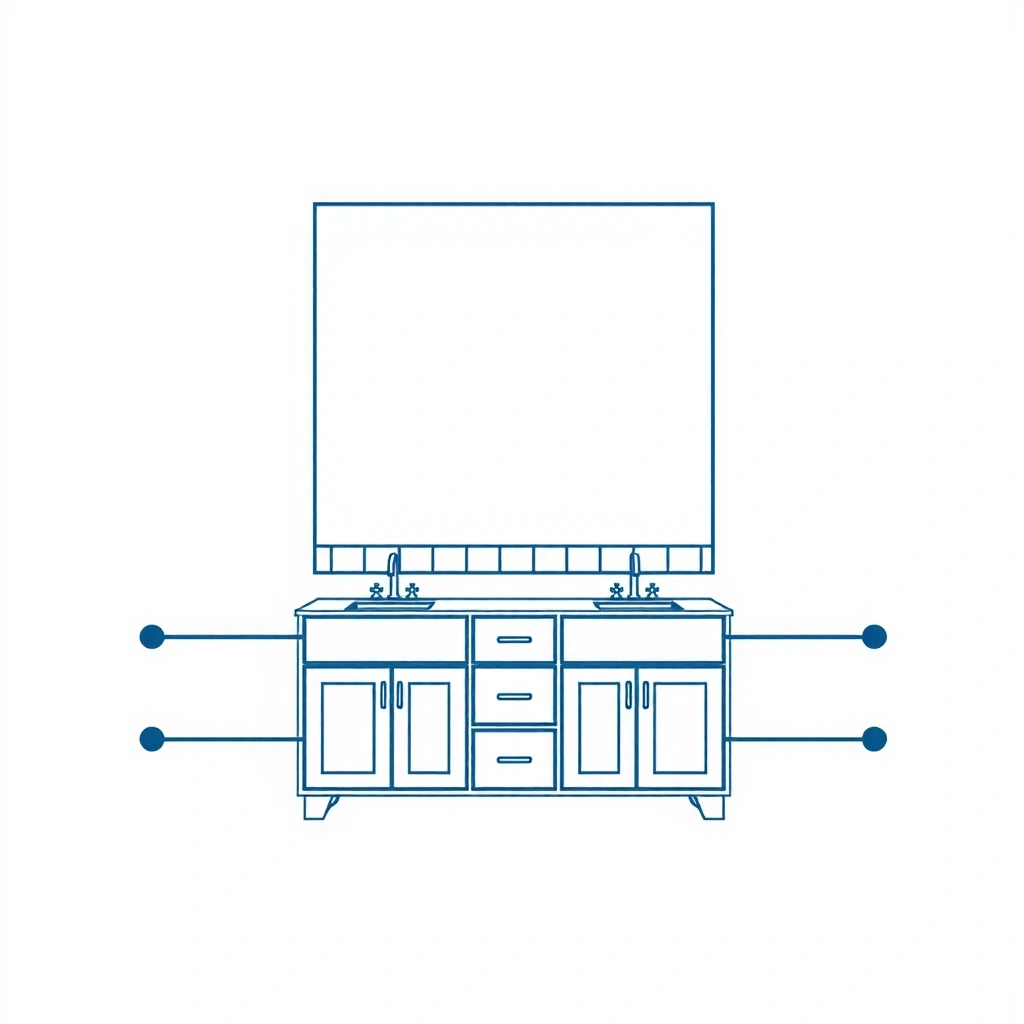 Annotated bathroom details